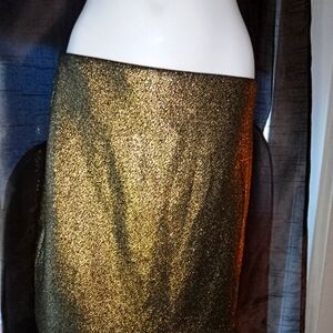 BCBG Maxazria New Skirt Catrine Sz M Gold Combo/Bronze Sequin 